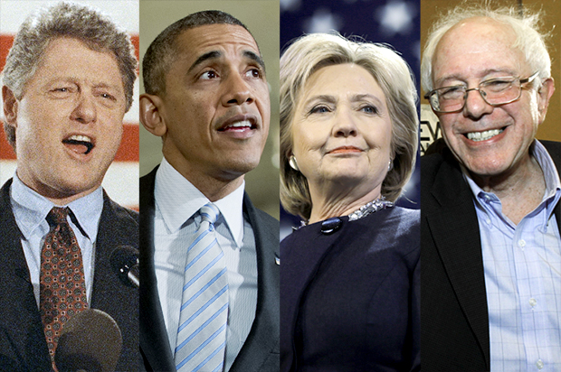Bill Clinton, Barack Obama, Hillary Clinton, Bernie Sanders (AP/Ron Frehm/Pablo Martinez Monsivais/Matt Rourke/Toby Talbot)
